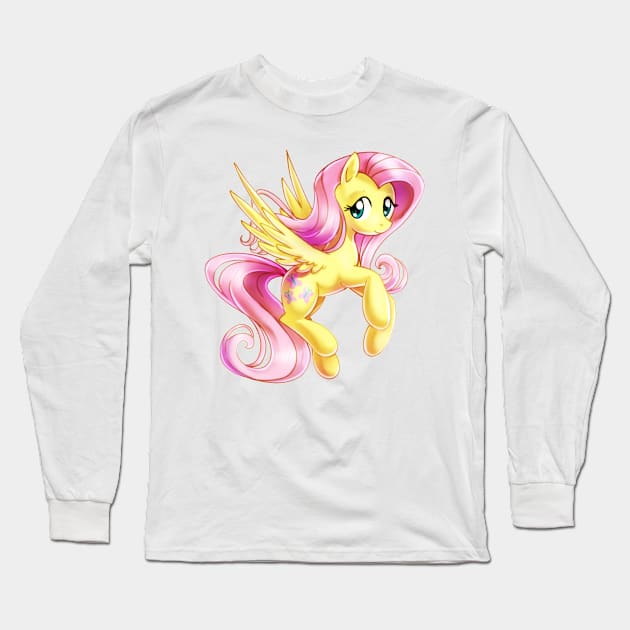 Fluttershy Long Sleeve T-Shirt by ShinePaw